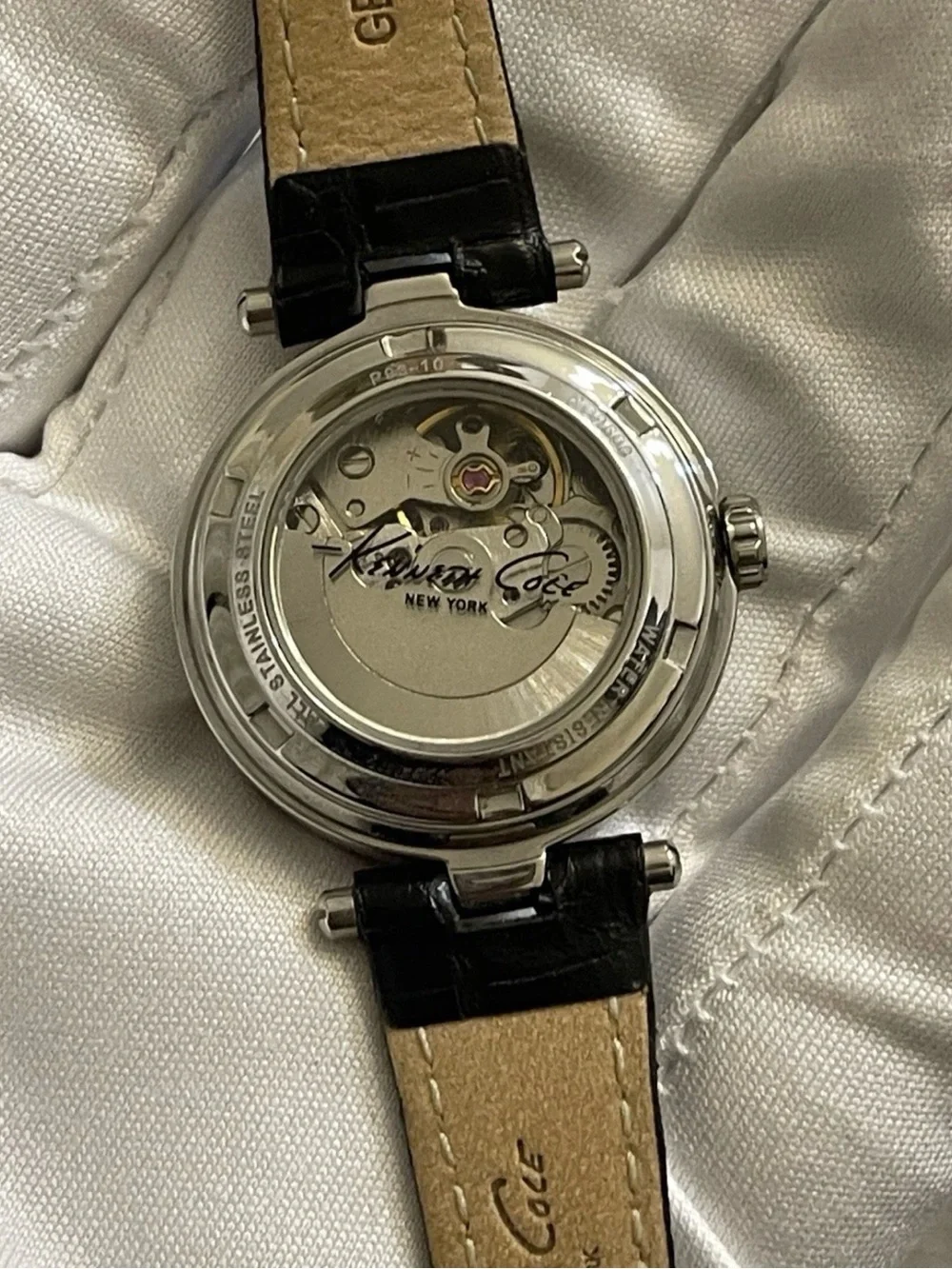Kenneth Cole New York KC2508 Women's Skeleton Automatic Leather Watch